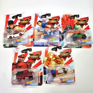 NEW Hot Wheels Street Fighter Character Cars Full Set of 5 RYU Blanka Vega 2019
